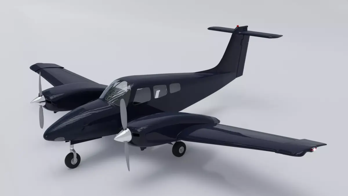 Piper PA-44 Seminole Blender 3D model