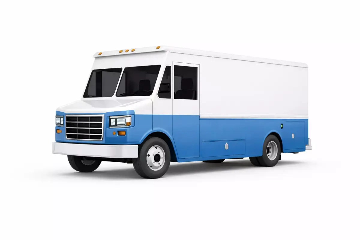 Generic Cargo Distribution Delivery Van 3D Model 04 3D model