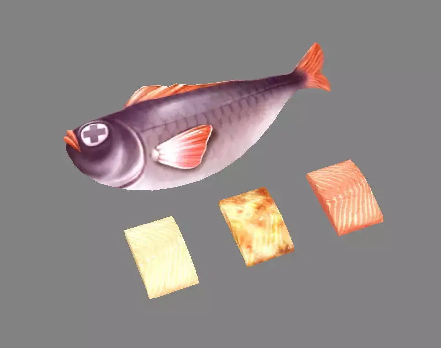 Cartoon fish Low-poly 3D model 3