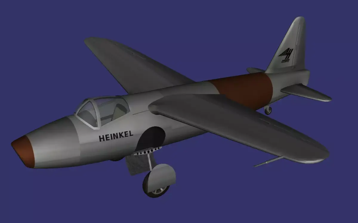 Heinkel He 178 Low-poly 3D model
