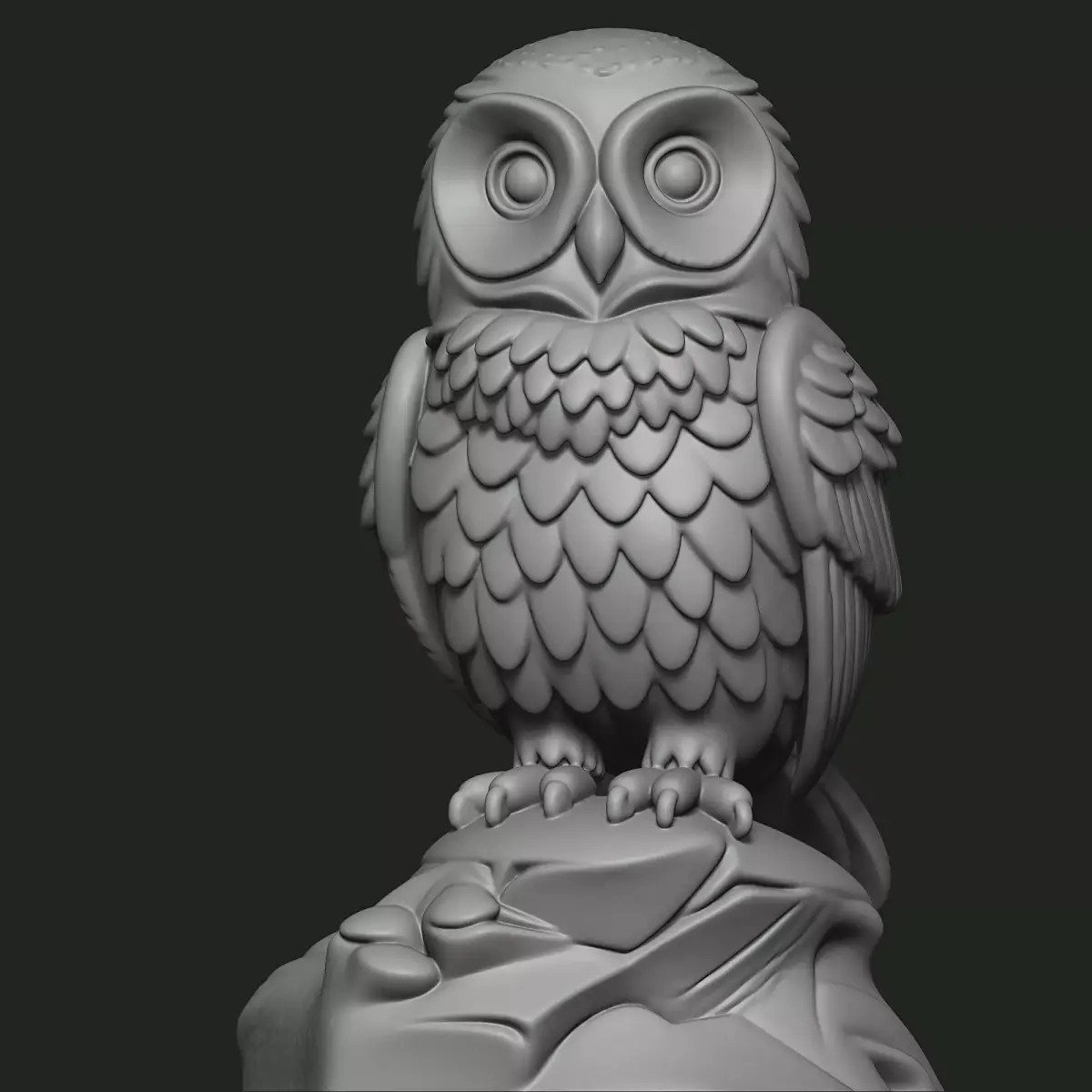 Owl sculpture 3D print model