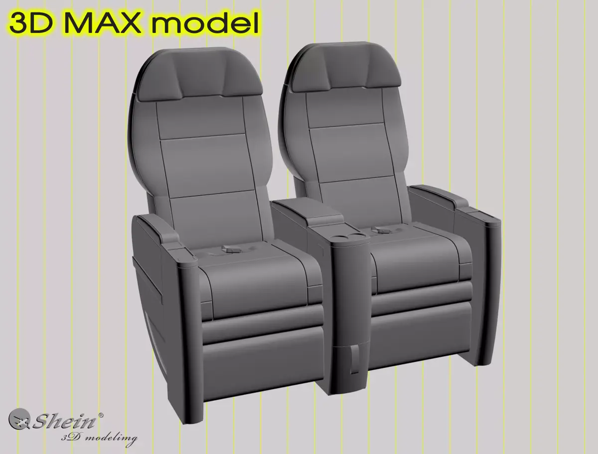 airplane seat of business class 3D model
