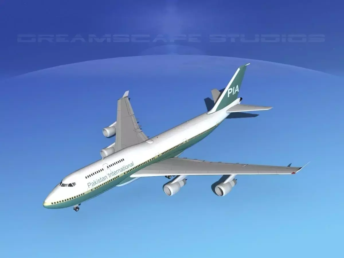 Boeing 747-400 Pakistan  3D model