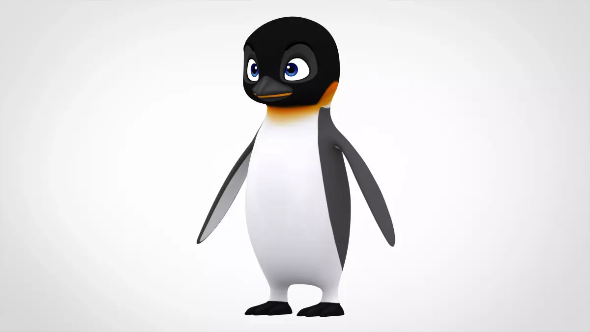 Emperor Penguin Low-poly 3D model