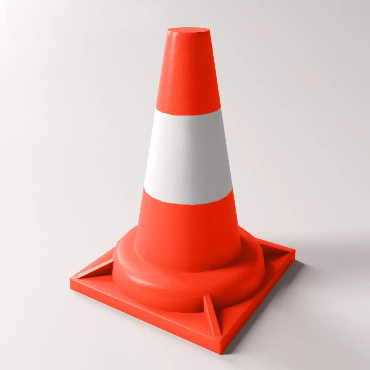 Traffic cone Low-poly 3D model