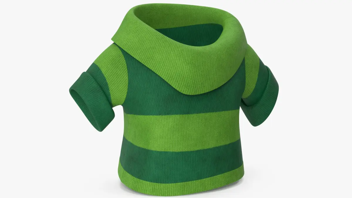 Cartoon Short Sleeve Sweater Green 3D model