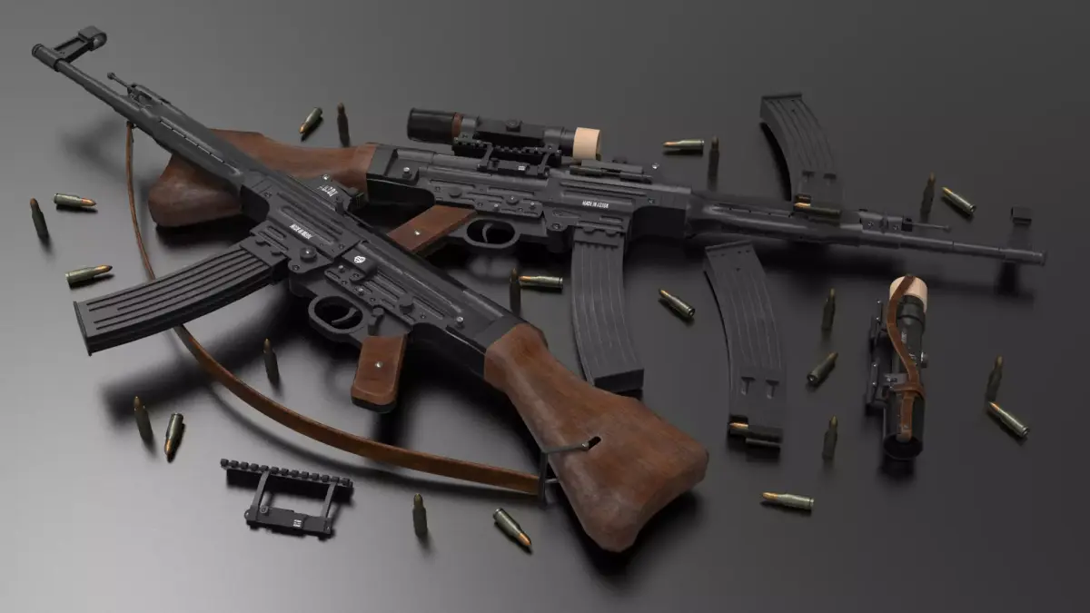 STG 44 Weapon Fps-Tps Low-poly 3D model