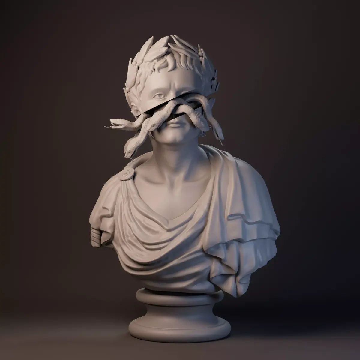 Caesar Augustus Printable Bust 3D print model purchase
