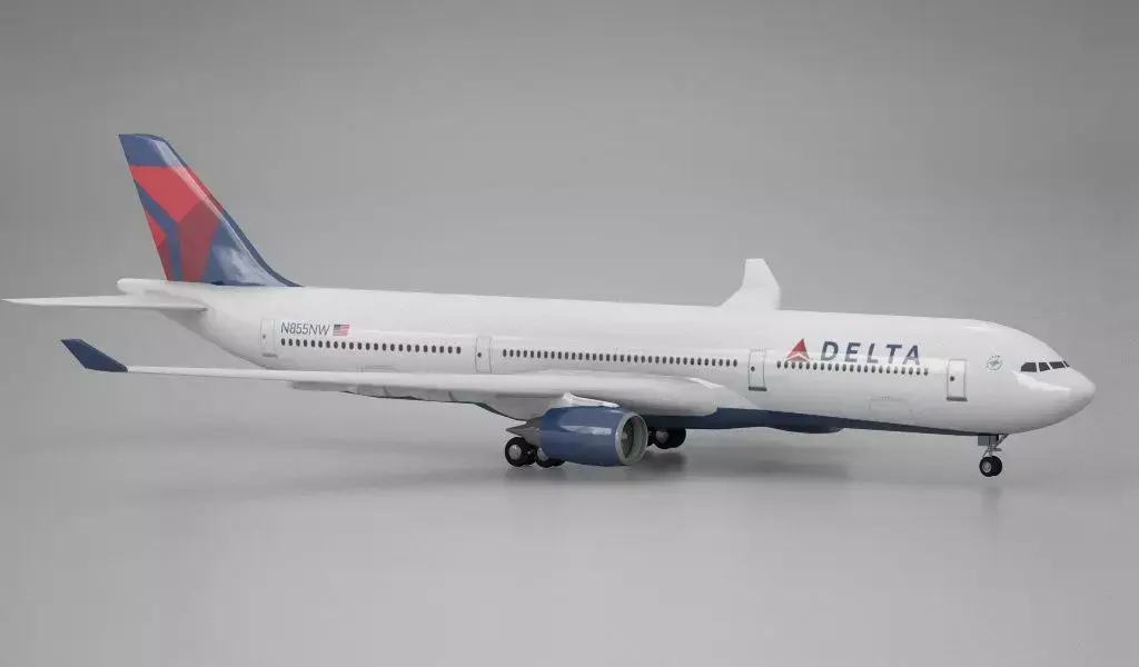 Airbus A330 Delta  3D Model 3D model
