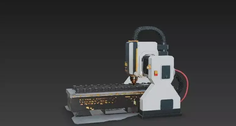 CNC Vertical Machining Center 3D Model -Industrial Mill 3D model