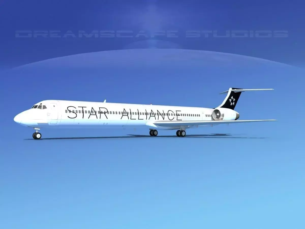McDonnell Douglas MD-90 Star Alliance 3D model
