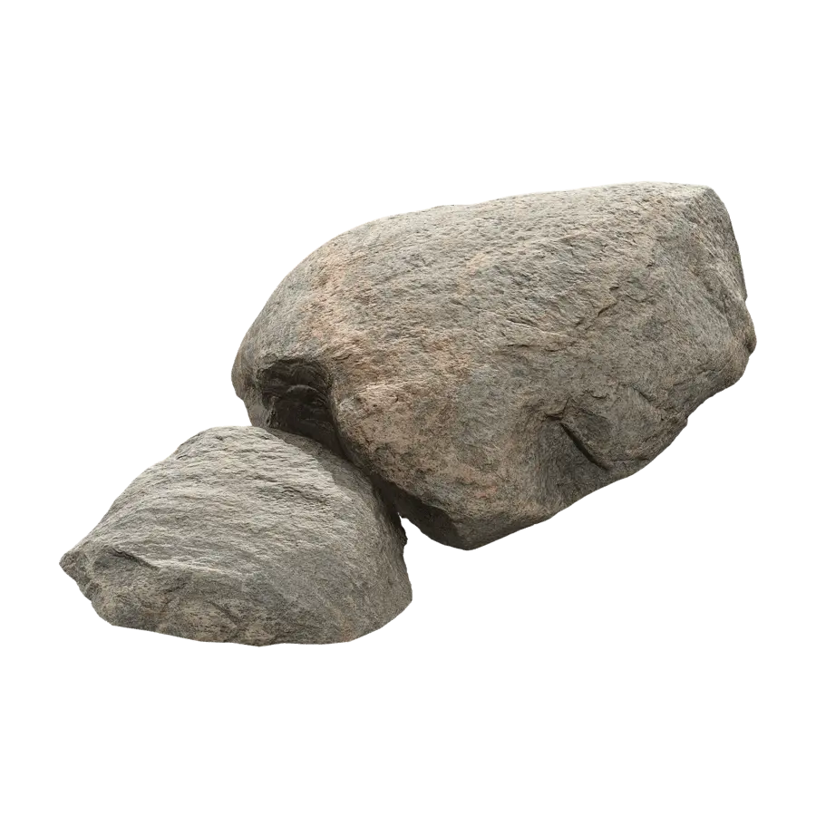  Two Mottled Smooth Round Large Rock Boulder Models  purchase