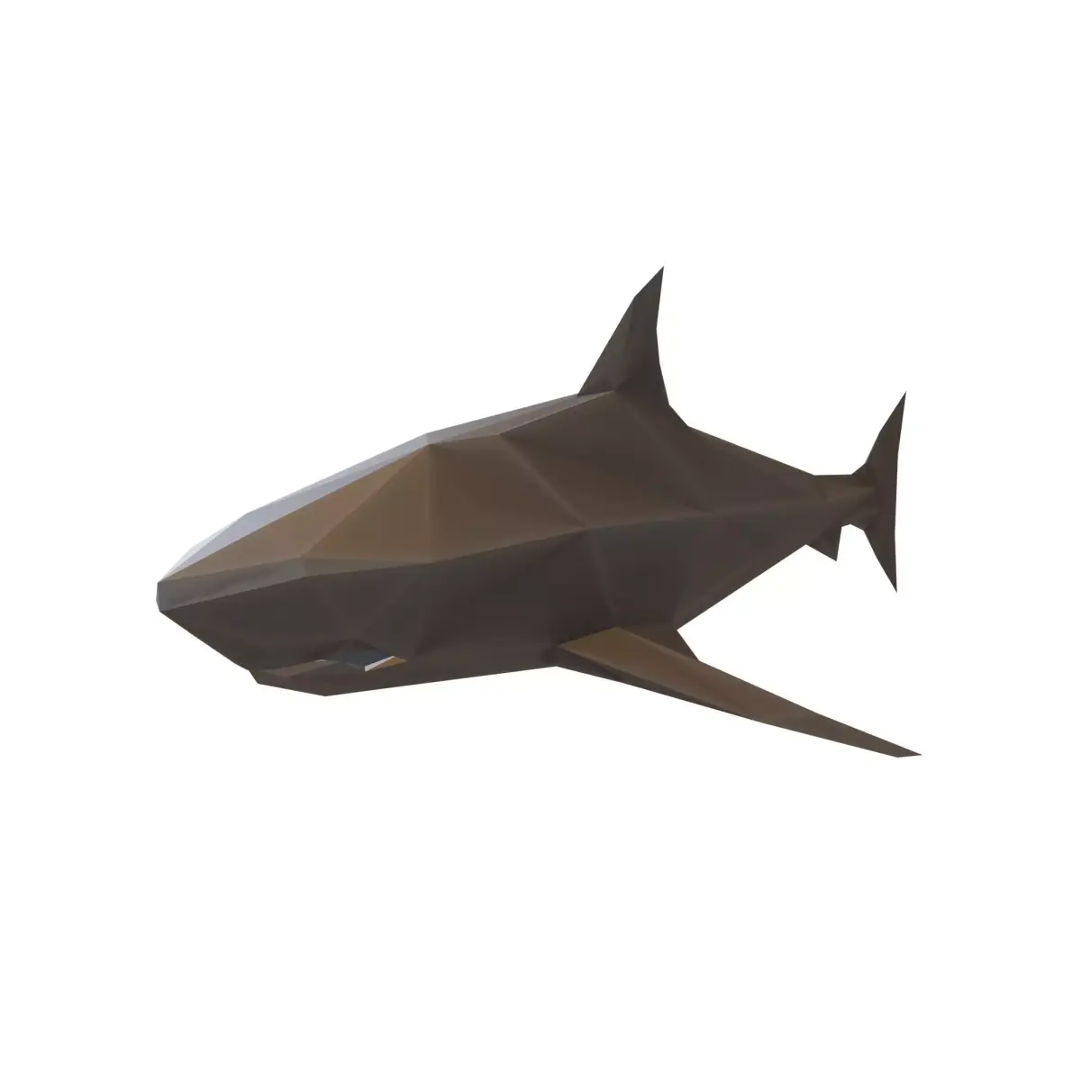 Low Poly Shark v1 012 Low-poly 3D model