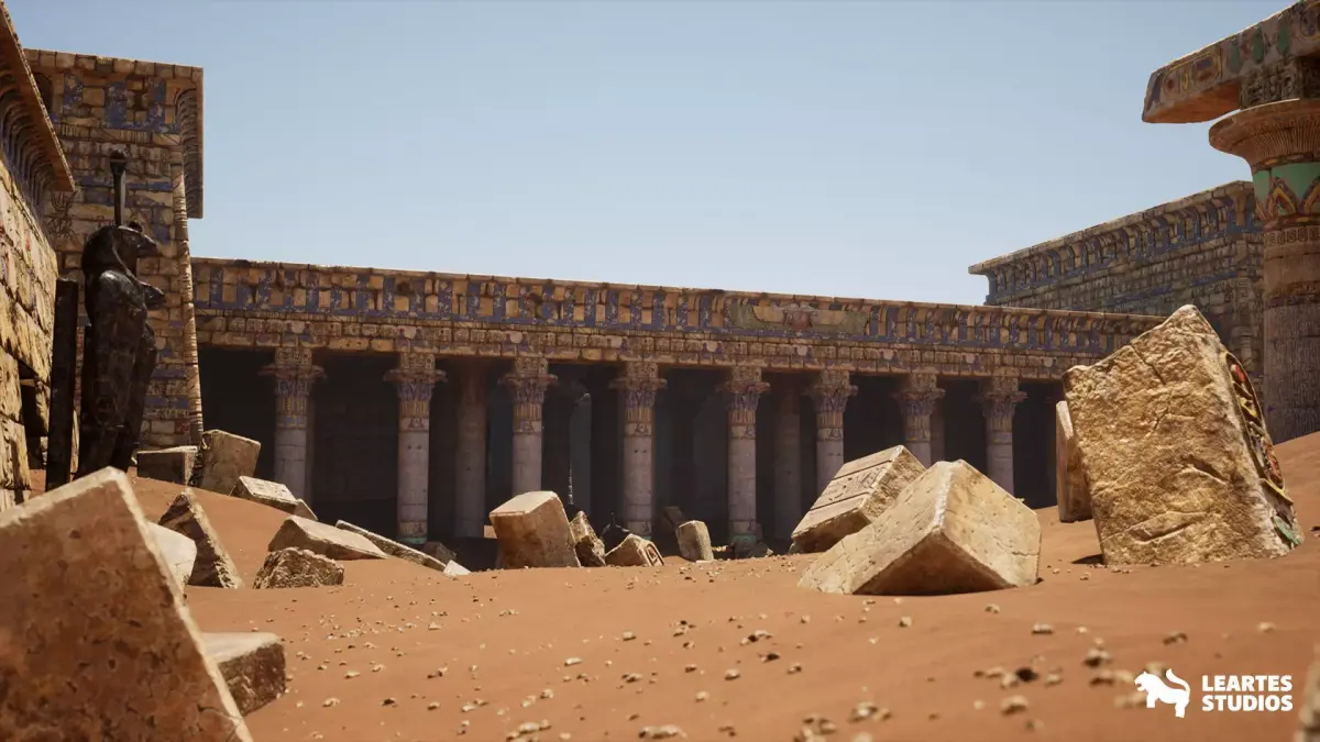 The Grand Egyptian Temple Environment Low-poly 3D model