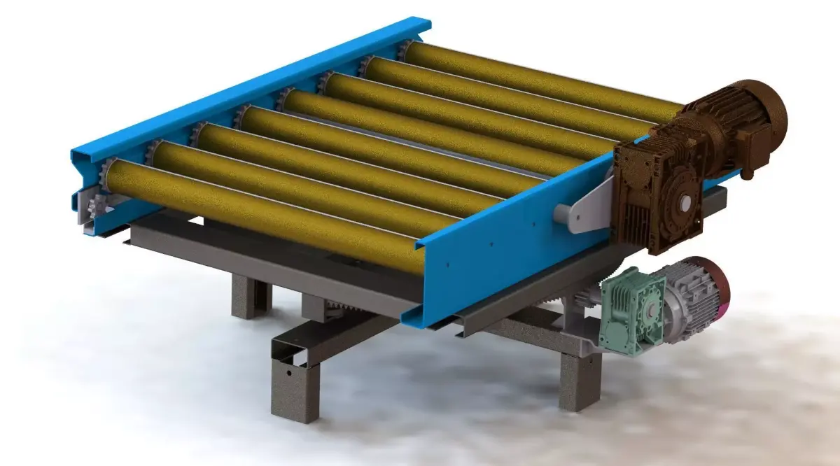 Rotating conveyor orientation 90 or 180 degrees 3D model