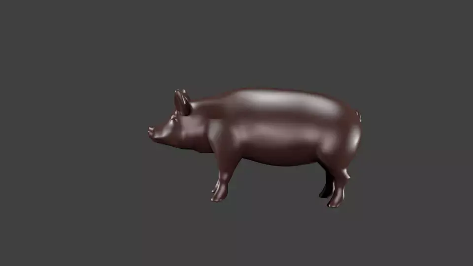 lowpoly pig 3D model