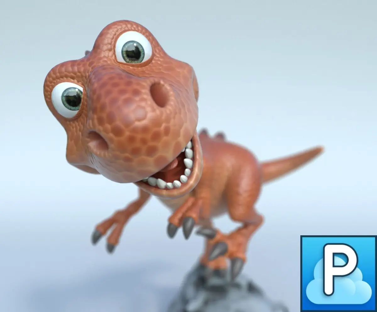 Cartoon t-rex 3D model