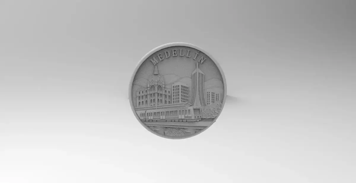 moneda medellin  3D print model