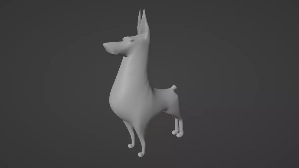Dog Base Model Low-poly 3D model