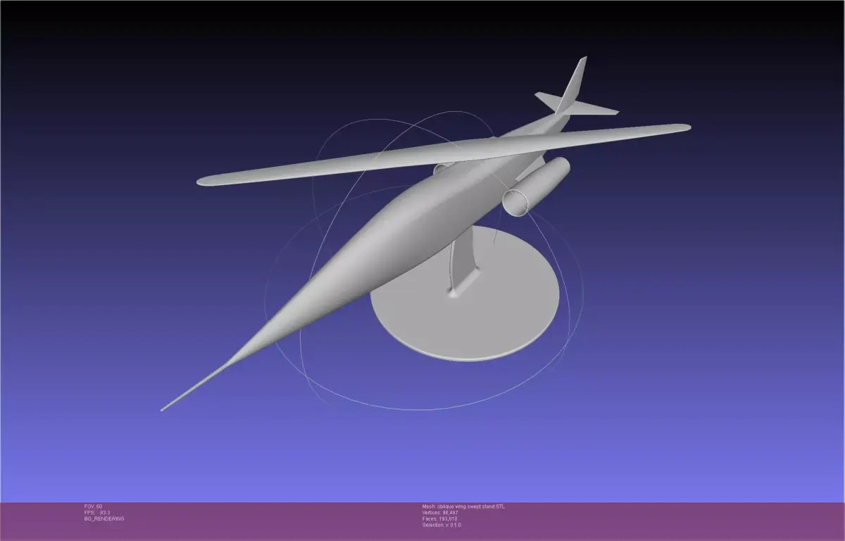 NASA AD-1 Oblique Wing Model 3D print model