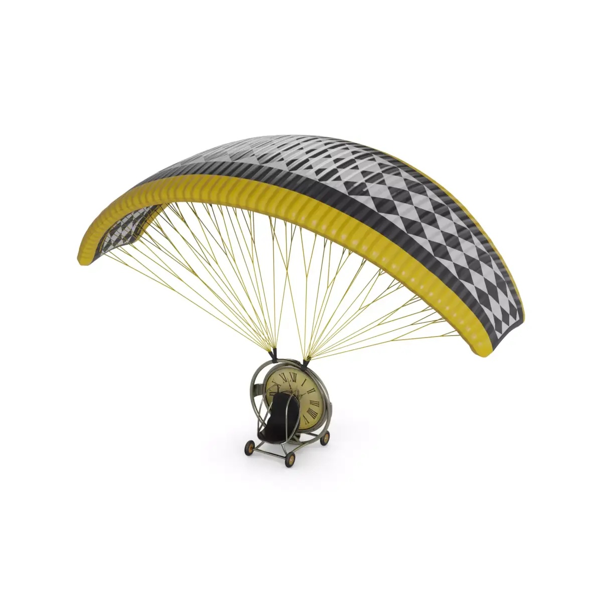 Powered Paraglider Low-poly 3D model
