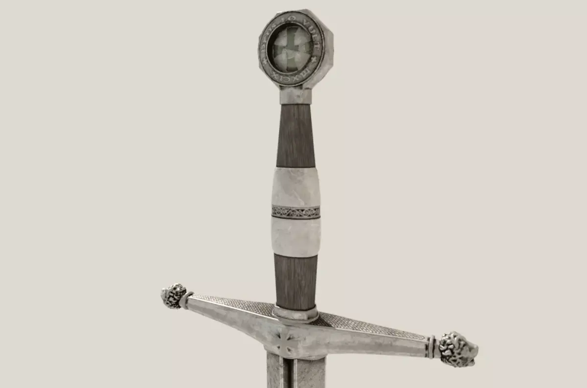 Medieval Sword Low-poly 3D model 20