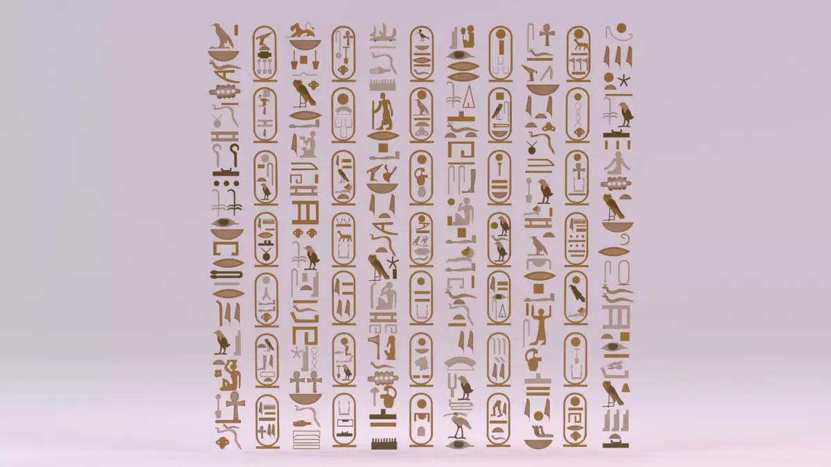 Egyptian Symbols - 006 Low-poly 3D model