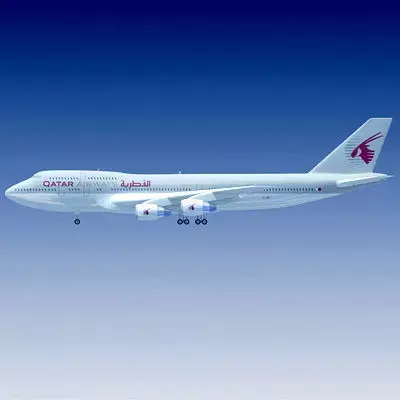 Qatar Airways Boeing 747 3D model