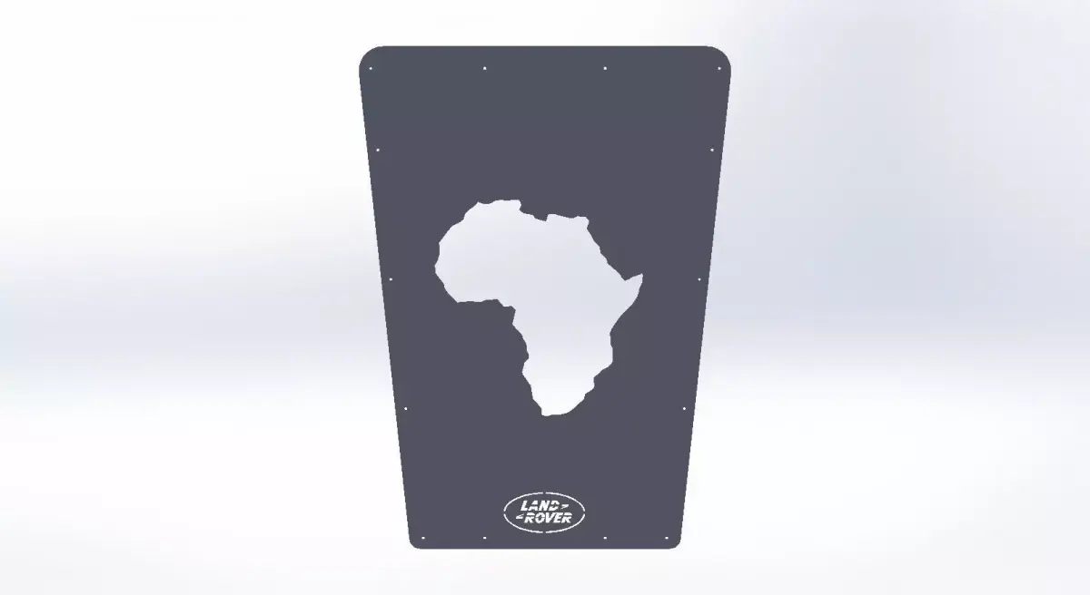 LAND ROVER DEFENDER BONNET PLATE 3D model