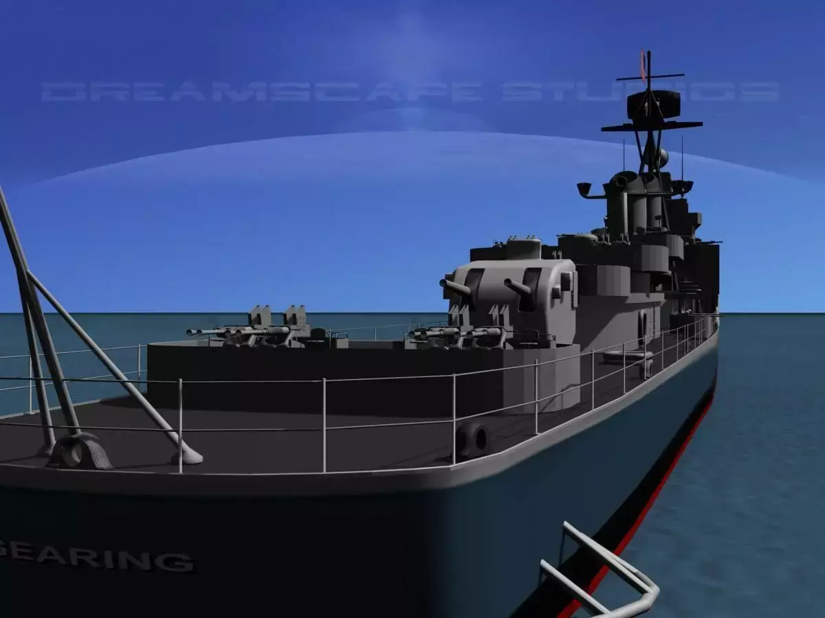 Gearing Class Destroyer DDR-710 USS Gearing 3D model