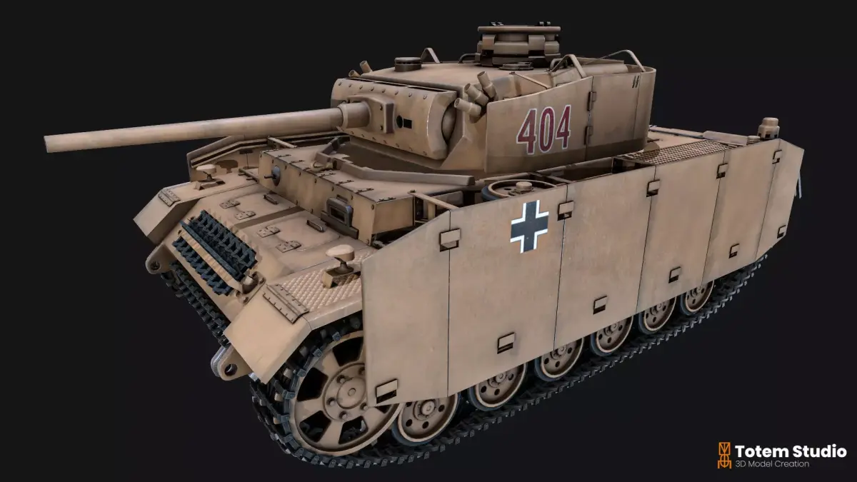Panzerkampwagen III AUSJ M German Medium Tank 3D model