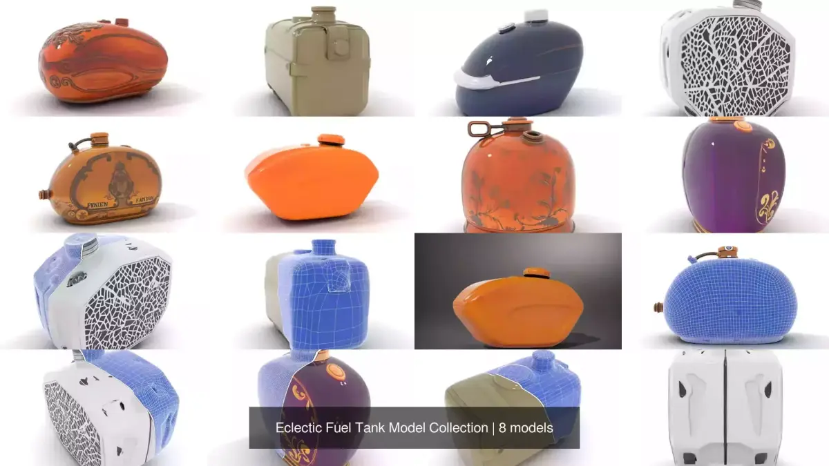 Eclectic Fuel Tank Model Collection 3D Model Pack