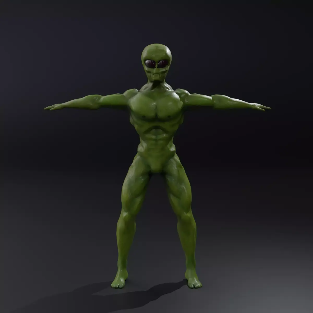 Chad Alien Low-poly 3D model
