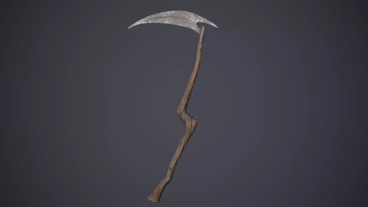 Grim Reaper Scythe Low-poly 3D model