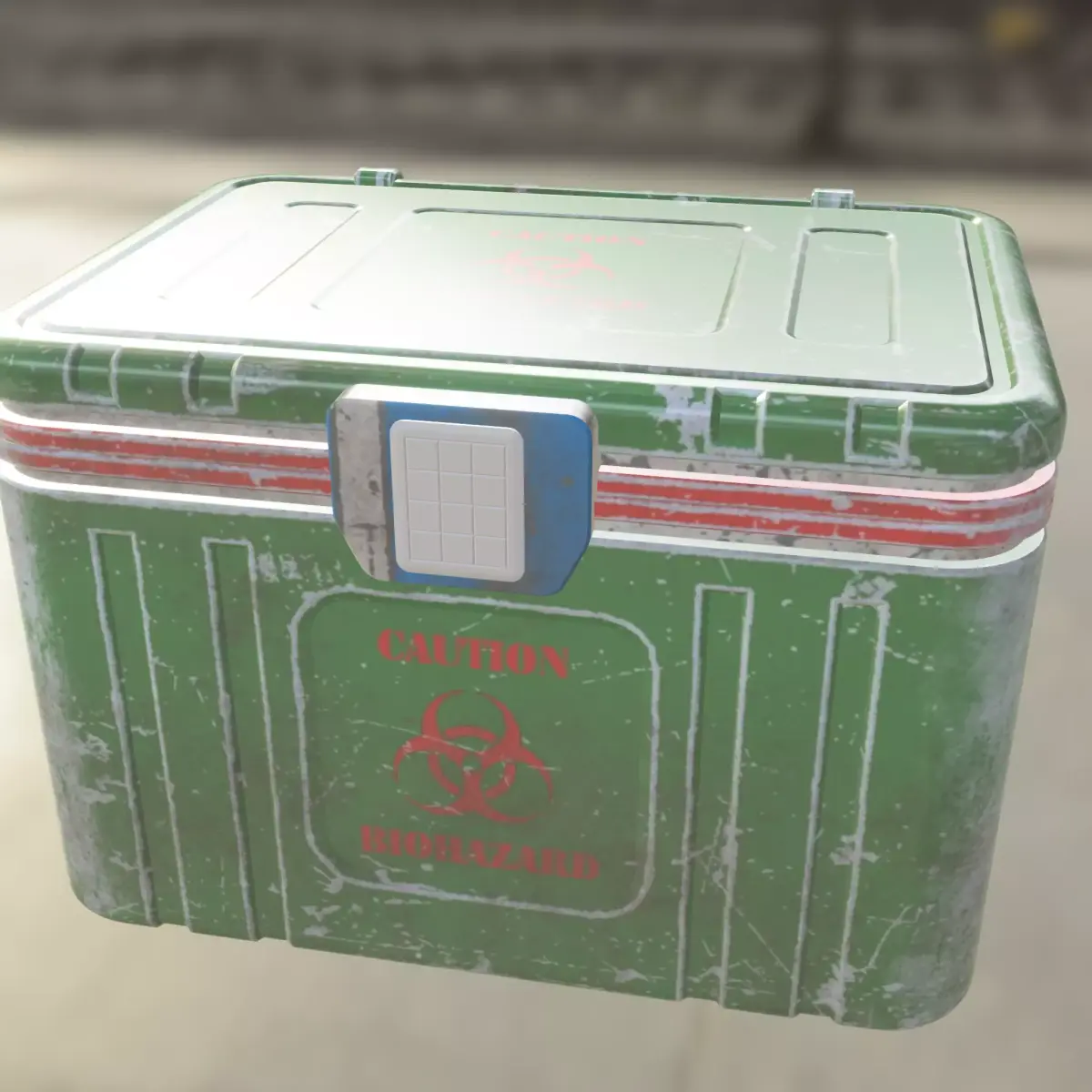 Biohazard Storage Crate  Contaminated Supply Case 3D model