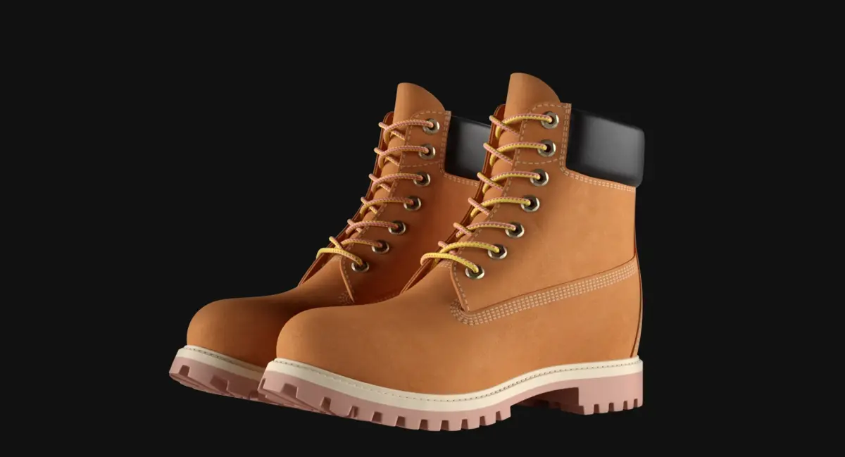 Leather 6-inch Boots Colors 3D model