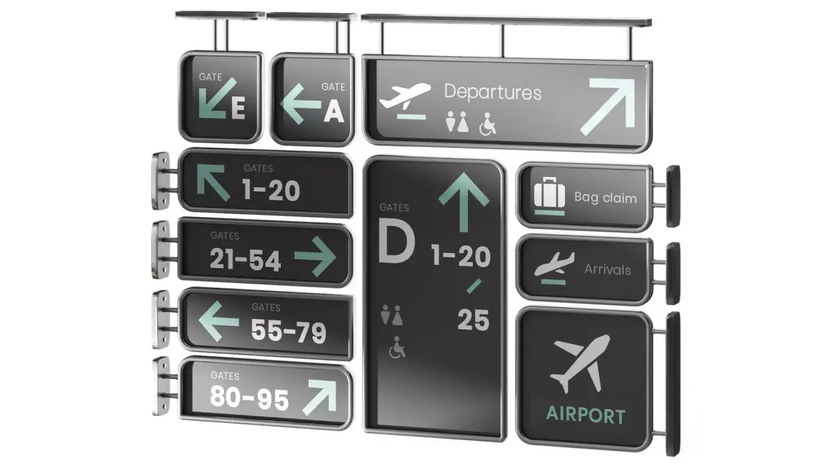 Airport Navigation Set 02 3D model