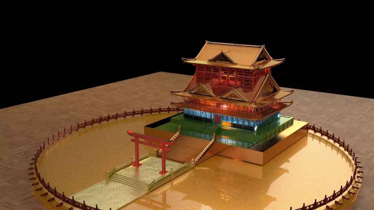 Chinese ancient house  3D model 20