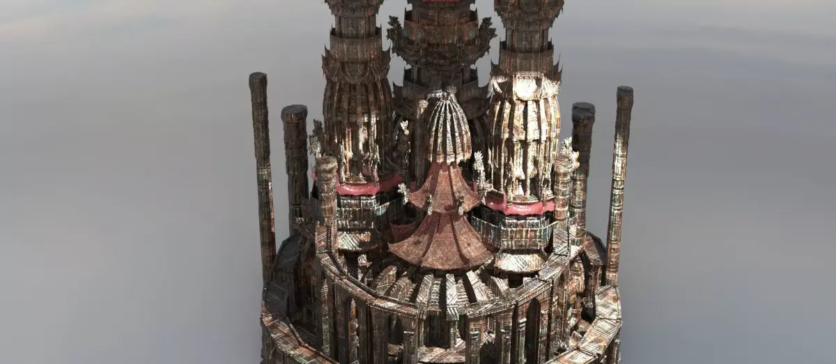 Grand Tengu Castle kitbash 1 3D model