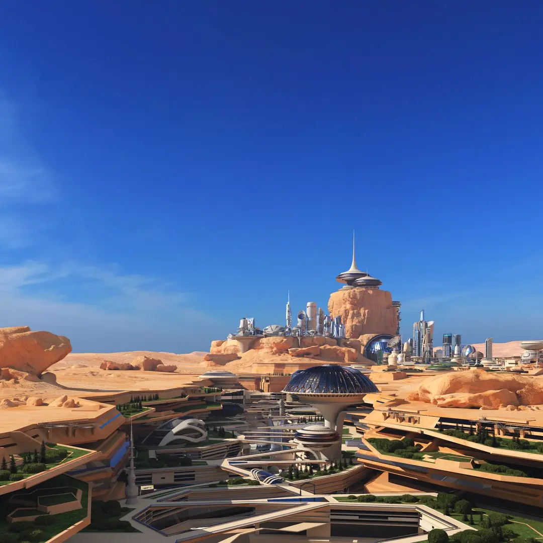 Future City Desert 3D model