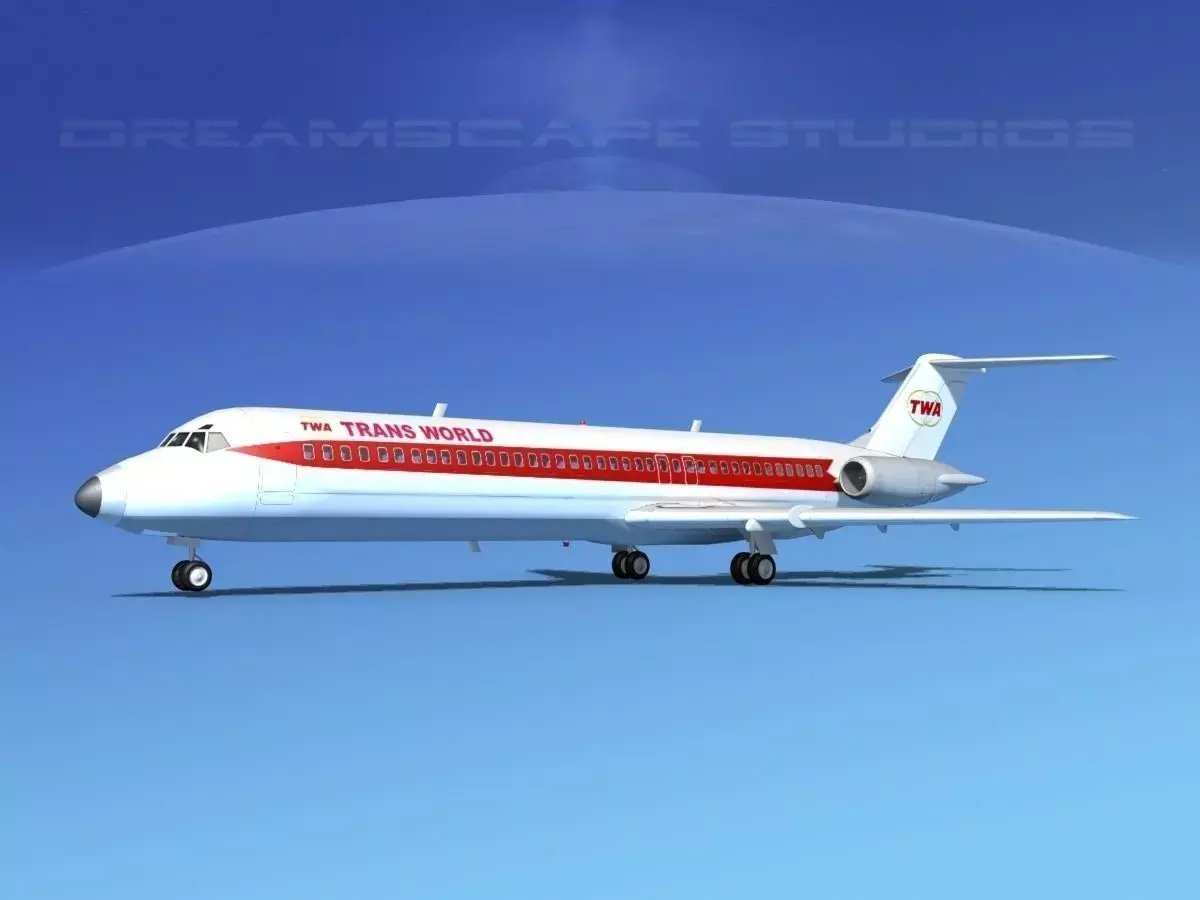 Douglas DC-9-40 Trans World 1 3D model