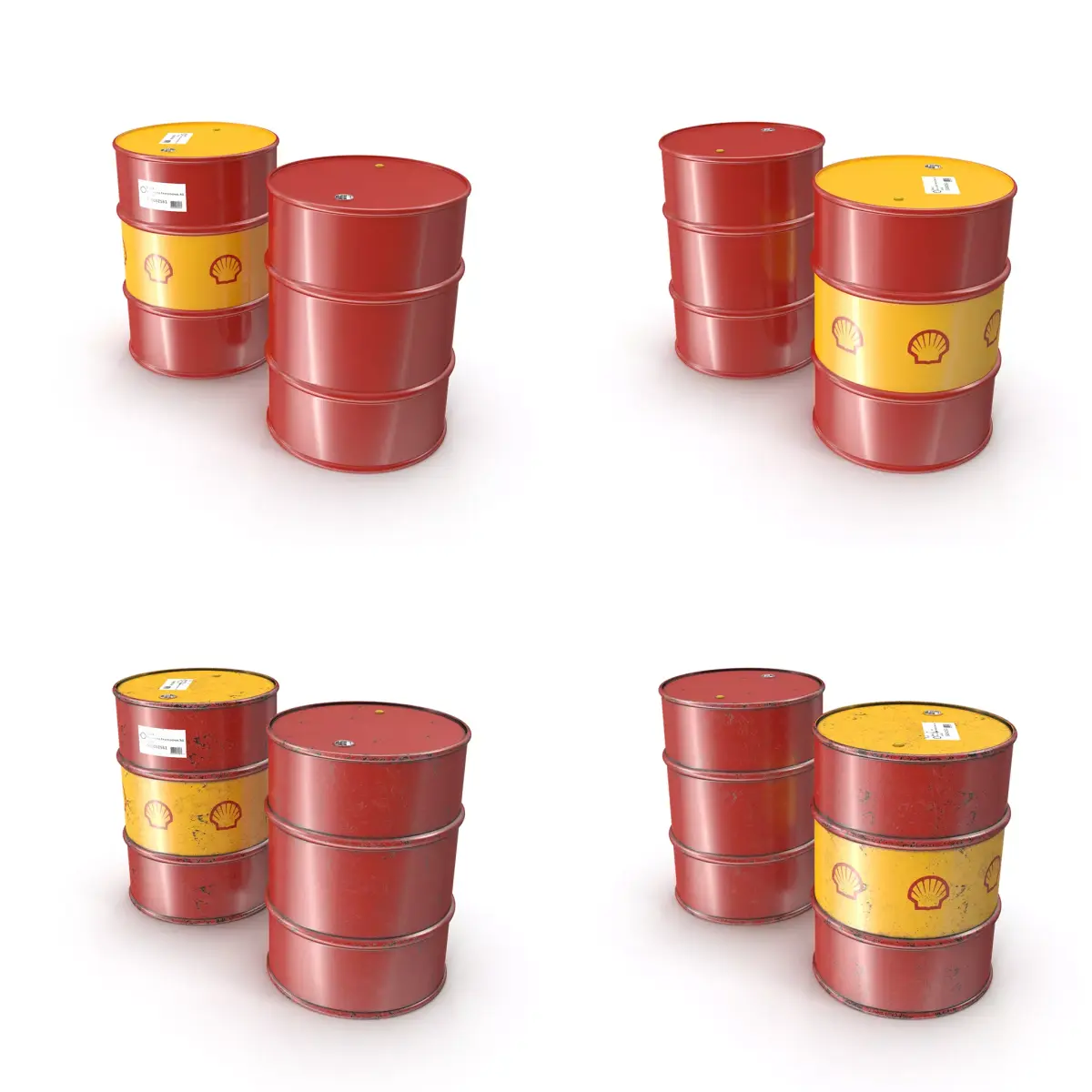 Shell Barrel Collection 3D Model Pack purchase