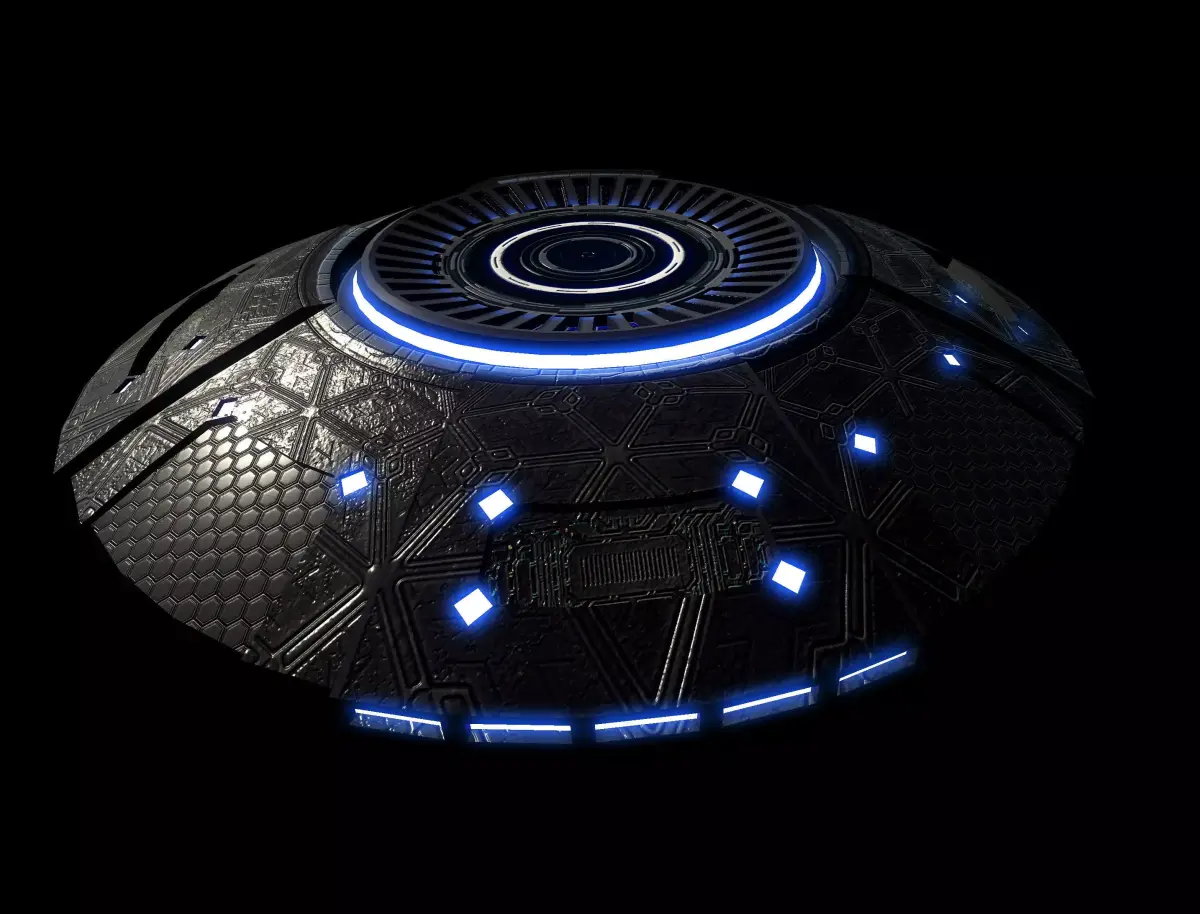 3D model ALIEN UFO SPACE CRAFT Low-poly 3D model