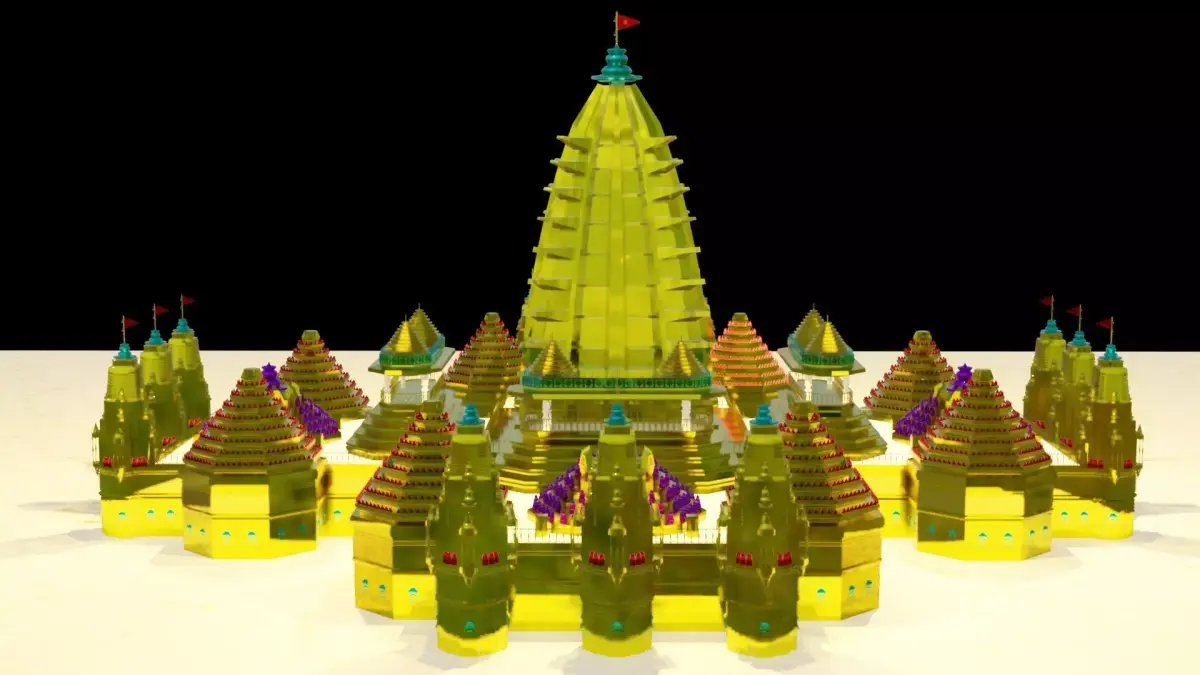  Temple 3D Model  3D model
