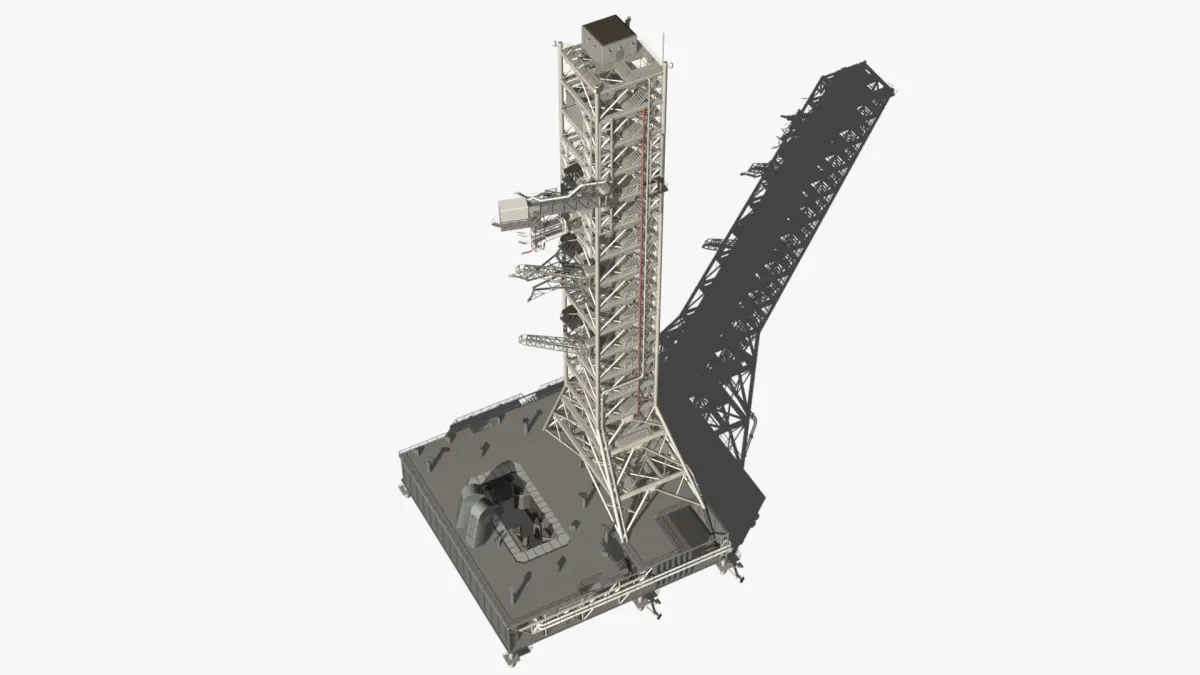 Rocket Launch Tower 3D model
