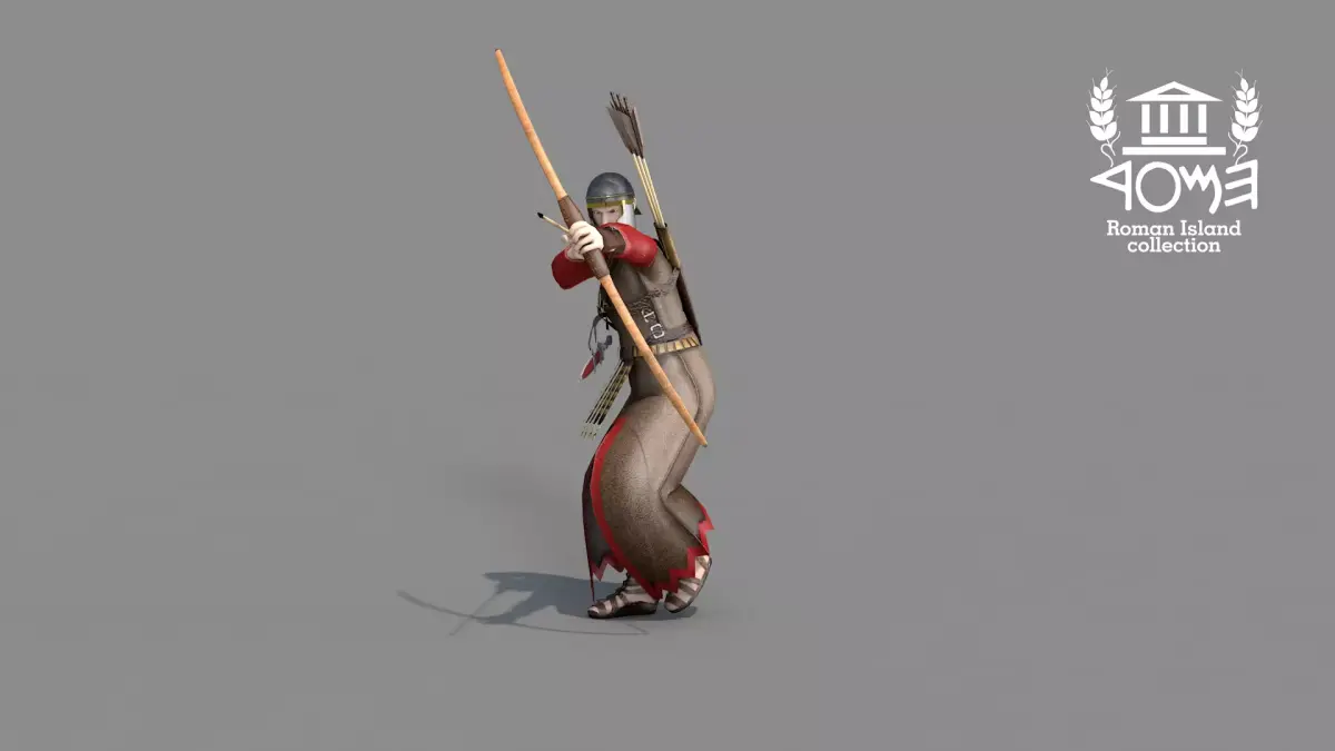 Archer Arrow Island Roman 3D model
