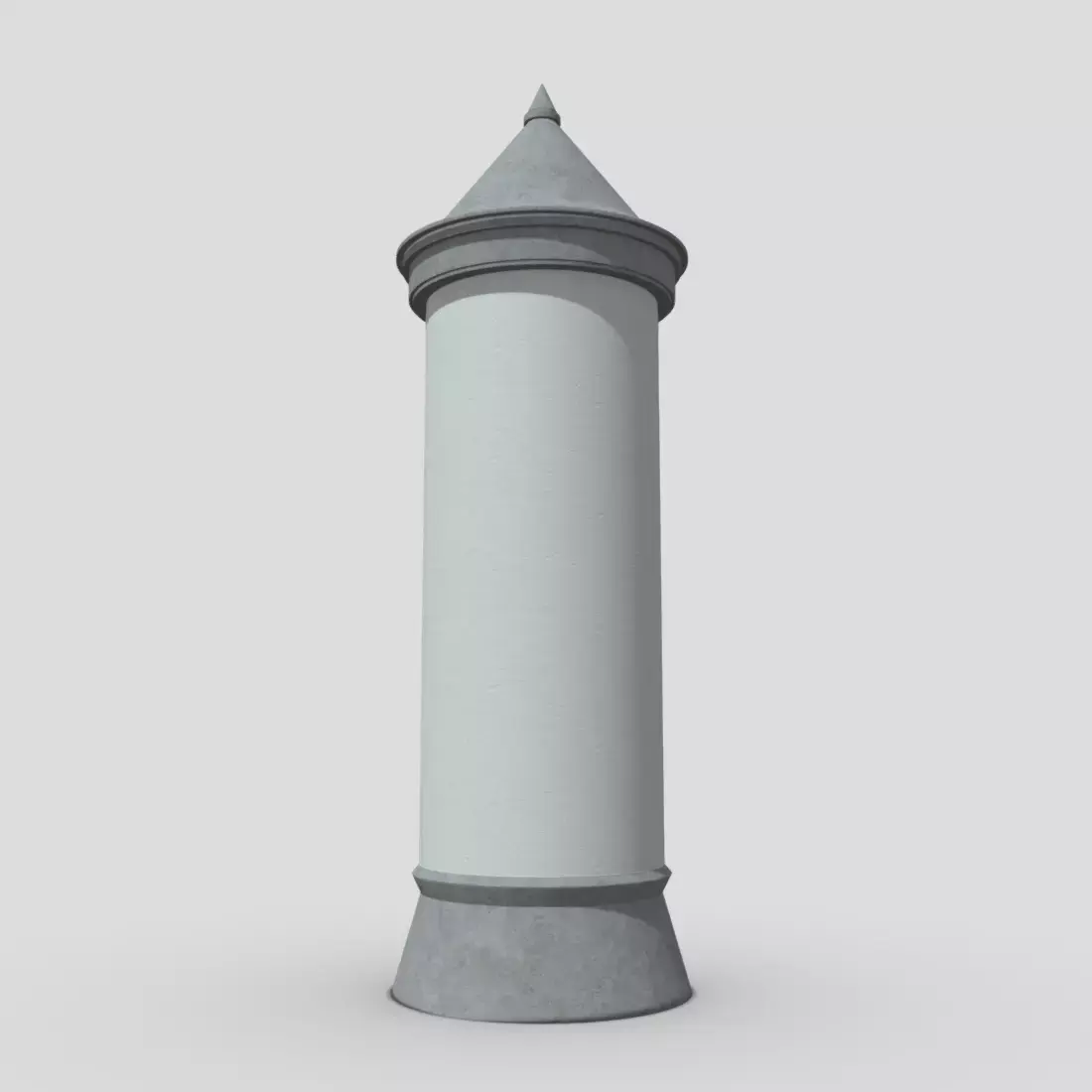 Advertising Column 2 Low-poly 3D model