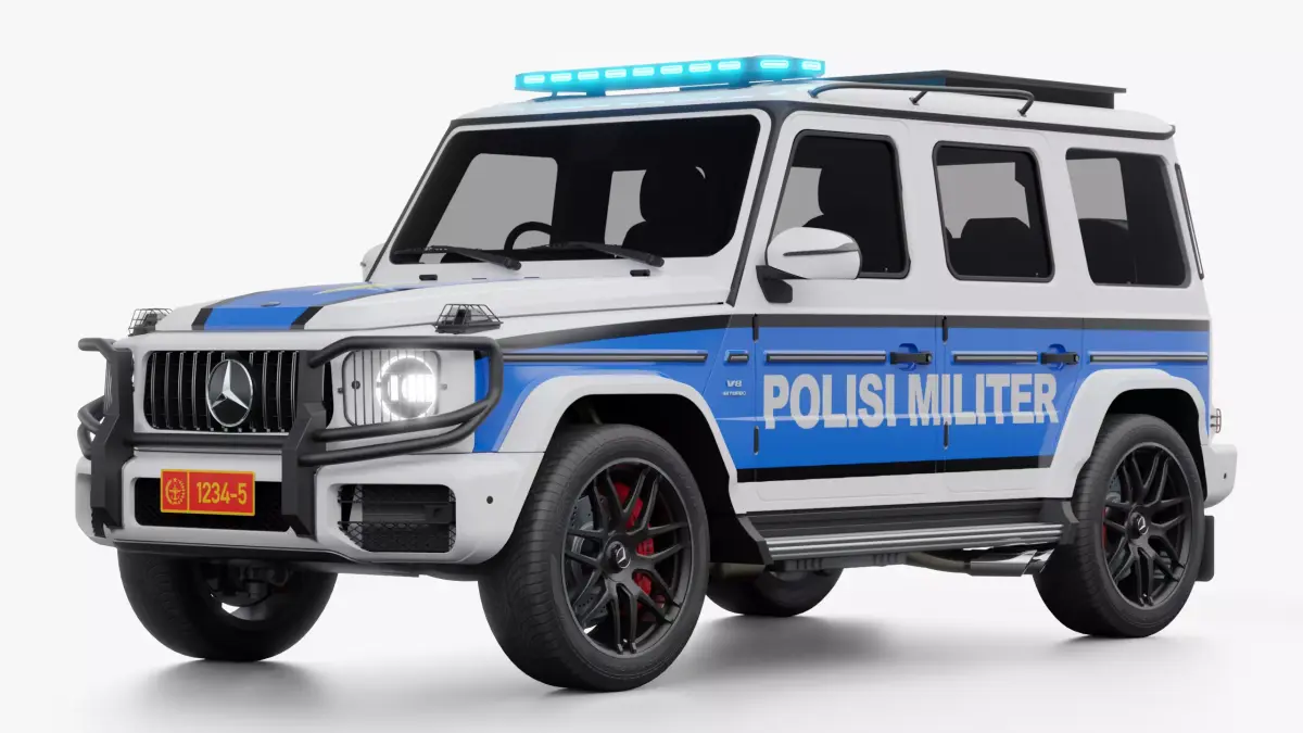 Mercedes-Benz G-Class Military Police Indonesia 3D model