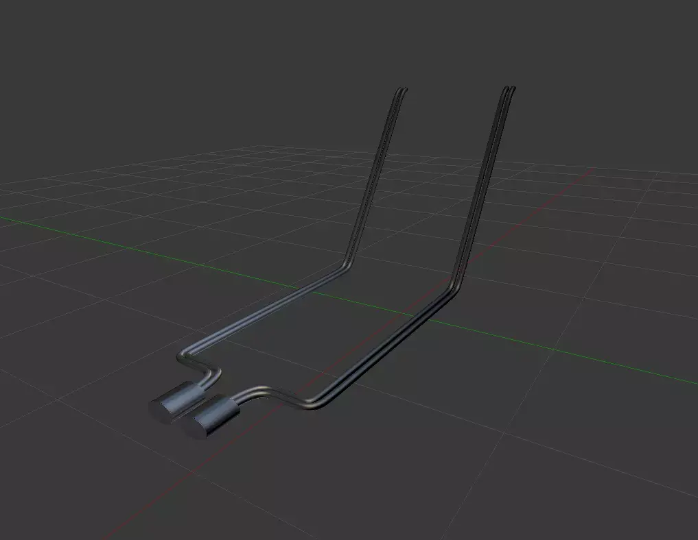 Bosozku Exhaust Free low-poly 3D model