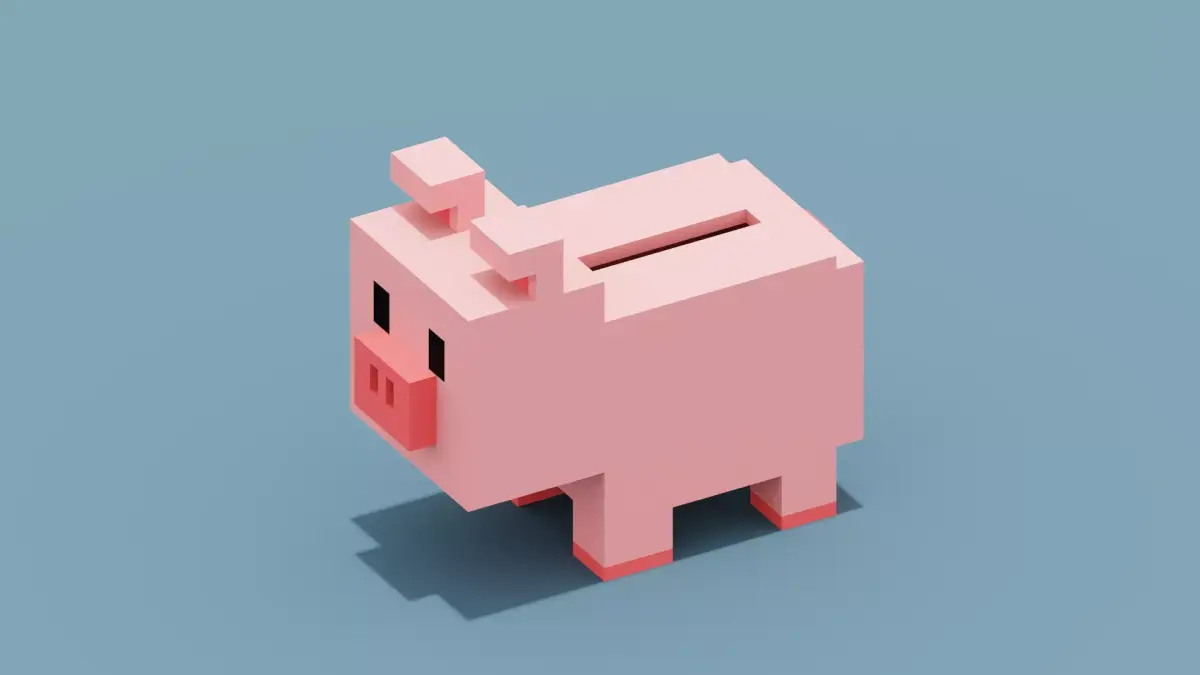 Piggy Bank Low-poly 3D model purchase